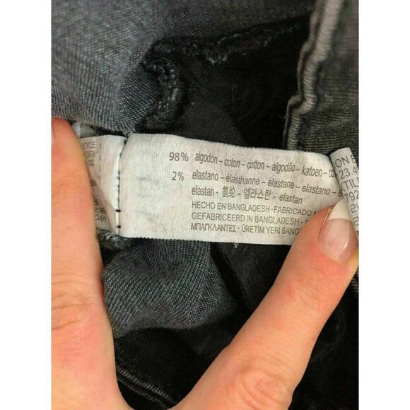 Zara Womens Solid Black Full Length Mid Rise Skinny Jeans Stretch 4 Small - Picture 6 of 6